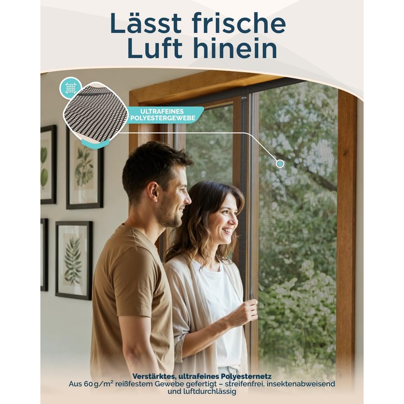 ARCOL Magnetic Mosquito Net with Adjustable Window - Magnetic Fly