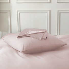 SOULFUL Satin Cushion Cover 40 x 80 cm, Cotton, Pillowcases 2-Piece with Zip, Oeko-Tex Certified, Soft and Comfortable, Dusky Pink