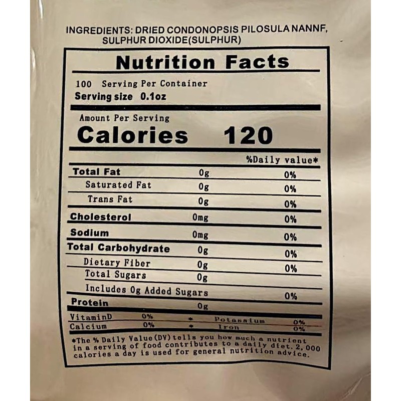 Dried Codonopsis Pilosula Nannf(Dang Shen), Chinese Herbal Tea, 8 oz