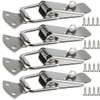 Litensh 4PCS Stainless Steel Tension Clasp with Hole for Padlock,