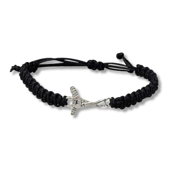 Sportybella Ice Hockey Bracelet, Hockey Jewelry Gifts, Gift for Hockey Players, Teams & Coaches (Black)