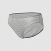 JAJU [JAJU] Women's Cotton Stripe Hipster Panties 3-Pack_Grey
