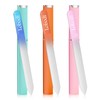 Crystal Glass Nail Files, Double-Sided, 3-Piece Set, Storage Box