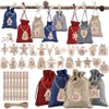 24 Advent Calendar for Filling Bags DIY Christmas Drawstring Gift