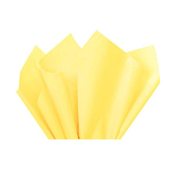 Flexicore Packaging| Gift Wrap Tissue Paper|15"x20"|100 Count (Light Yellow, 100 Sheets)