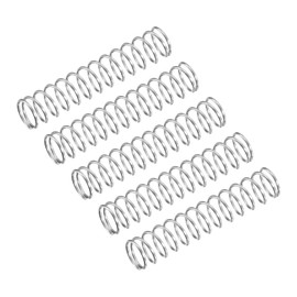 QUARKZMAN Compression Spring 304 Stainless Steel 9 mm AD 0.8 mm Wire Size 45 mm Free Length Silver Tone Pack of 5