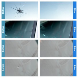 Car Windshield Repair Kit - 2PCS Windshield Chip Repair Kit, Windshield Crack Repair Kit with 2pcs Windshield Repair Resin for Fix Auto Glass Windshield Crack Chip Scratch