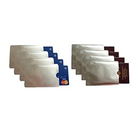 Anti Scan RFID Protectors for Your Passport and Credit Cards (4pp and 4 Cards)