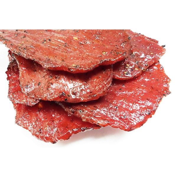 Made to Order Fire-Grilled Asian Beef Jerky (Black Pepper Flavor - 8 Ounce) - Los Angeles Times "Handmade Gift" Winner