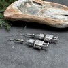 Robot Earrings, Tibetan Silver Charms on Nickel Free Silver Tone