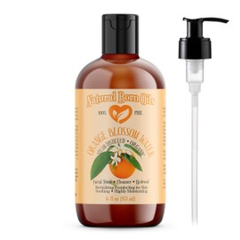 Natural Born Oils 16oz Orange Blossom Water Hydrosol, 100% Pure and Natural, Organic, Steam-distilled, Facial Toner Cleanser, with Sprayer
