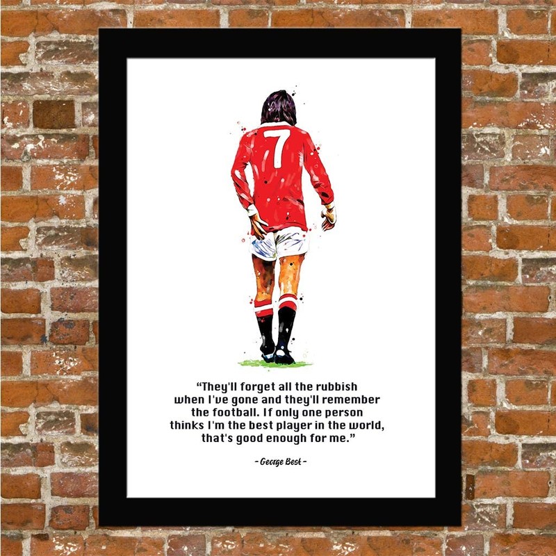Manchester United - Man UTD - George Best Quote Framed