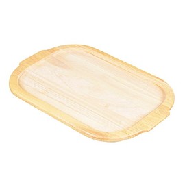 PEARL METAL HB-997 Relaxing Square Wooden Plate for Grill Pans, 9.8 x 6.7 inches (25 x 17 cm)