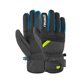Reusch Men's Baldo R-tex Xt Waterproof Breathable Short End Comfortable Warm Ski Sports Snow Gloves Winter, 6682 Dark Granite/Safety YEL, 11