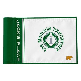 2BUT The Memorial Tournament Golf Pin PGA Flag Practic Putting Green Golf Flag For Backyard Garden Double-Sewn 600D Nylon Miniature Pin Flag Regulation Tube Flag(8"X6")
