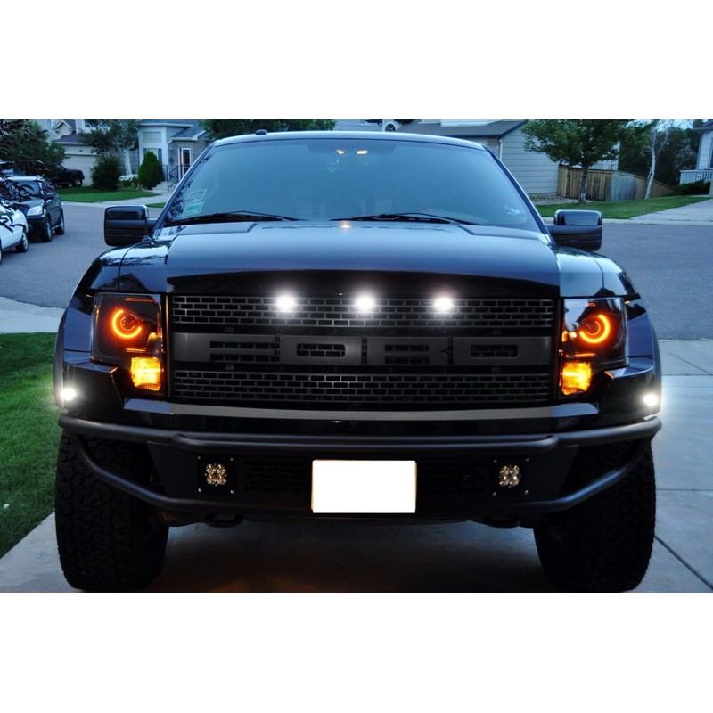 iJDMTOY Clear Lens 60-SMD LED Front Grille Running Lights and