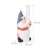 Relaxdays Gnome Rain Gauge Weather-Resistant Analogue Rain Indicator 18 x
