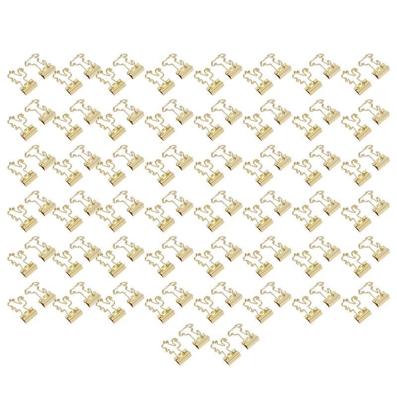 100Pcs Binder Clips Cute Animal Shaped Handle Sturdy Metal Multi
