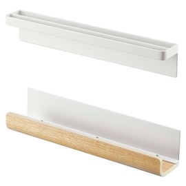 Yamazaki 6110 Magnetic Shin Card Holder, Natural Top Parts: Approx. W 9.8 x D 1.5 x H 1.8 inches (25 x 3.7 x 4.5 cm), Bottom Part: Approx. 9.8 x 1.9 x 2.0 inches (25 x 4.7 x 5 cm), Rin Rin Simple Shinto Shelf, Bill Holder, Storage for Damashiya