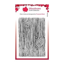 Woodware Clear Singles Woodgrain 4 in x 6 in Stamp Set, Photopolymer, 4 x 6 in