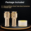 EVRBUL Upgraded Brass 2 Pcs Sunroof Water Drain Tube Hose