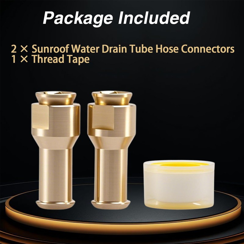 EVRBUL Upgraded Brass 2 Pcs Sunroof Water Drain Tube Hose