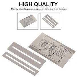 Medidor de cuerda de guitarra, herramienta de calibre de regla de acción de cuerda con protectores de trastes Juego de herramienta de medición de cali