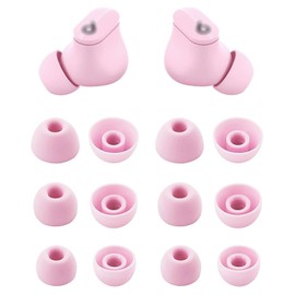 ALXCD Ear Tips Compatible with Beats Studio Buds, S/M/L 3 Sizes 6 Pairs Soft Silicon Earbuds Replacement Tips Eartips, Compatible with Beats Studio Buds, 6 Pairs, Sunset Pink