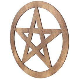 Ipetboom Pentagrama Altar Azulejo Madera Pentáculo Pared Signo Pentagrama Pared Colgante Astrología Adornos para Tarot Wicca Pagano Altares Ritual