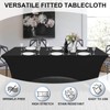 Mienocol Purple Spandex Tablecloths,6FT Stretchable Rectangle Table Cover Washable Tablecloth