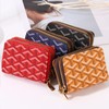 LFWATAXY PU Leather Accordion Card Wallet, Double-Layer Zippered Card Holder