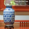Blue and White Vase, Beautiful Chinoiserie Vase, Large Ginger Jar
