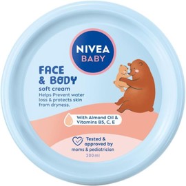 Nivea Baby Soft Cream 200 ml (Pack of 3) Daily Protection 0% Alcohol, Parabens and Colourant Free Hypoallergenic Clinically Tested Skin-friendly 24 Hours of Hydration