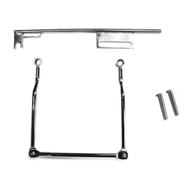 Motorcycle Side Bag Support & Rail Set Saddlebag/Universal Mounting Width 7.1 - 9.3 inches (180 - 235 mm), Dragster, Rebble, Villago, Magna, Etc (Silver)
