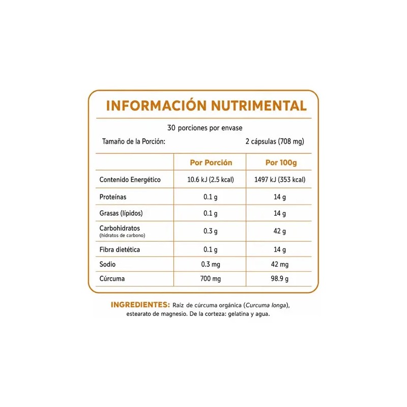 Flairfit® Cúrcuma (Turmeric) 60 cápsulas | Suplemento alimenticio | Antioxidante