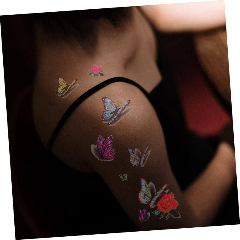 Minkissy Butterfly Decorative Stickers Temporary Stereoscopic Effect to Apply for