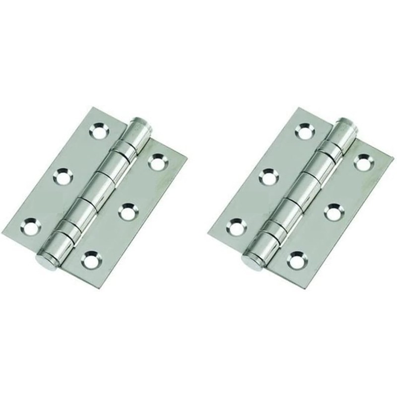 IRONZONE® Door Hinge 3" 75mm Ball Bearing Hinges Polished Chrome