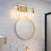 SOLFART Gold 3 Lights Bathroom Light Fixtures for Mirror Vanity