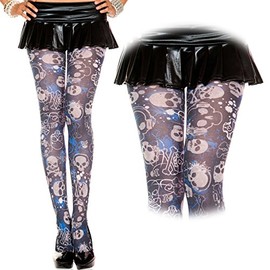 MUSICLEGS パンティストッキング ブルー/グレー ML37396