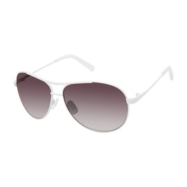 Jessica Simpson Women's J106 Iconic Metal Aviator Pilot Sunglasses with Uv400 Protection. Glam Gifts for Her, 60 Mm, White