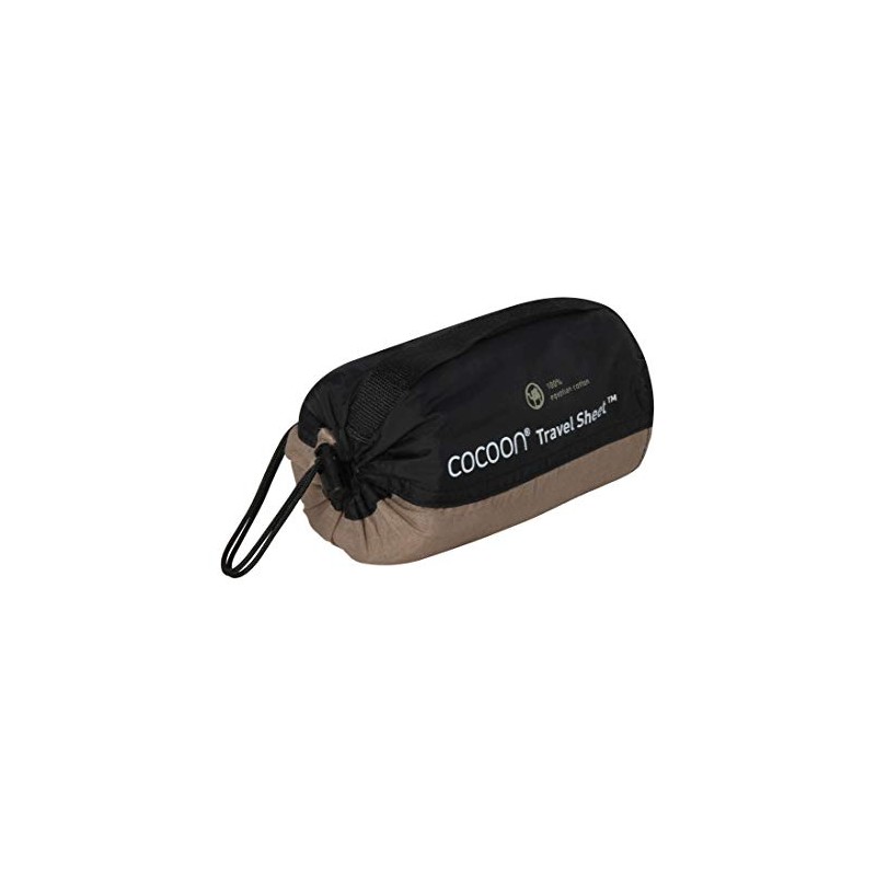 Cocoon Travel Sheet Cotton Sleeping Bag Egyptian Cotton, brown