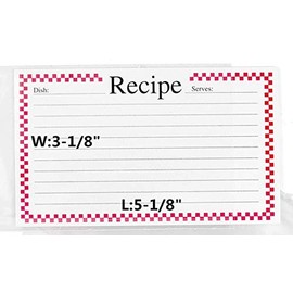Cafurty Clear Vinyl 3 x 5 Inch Recipe Protectors, 48 Pack Recipe Refill Pages Card Covers Recipe Holders, Set of 48 (Not Included Cards)