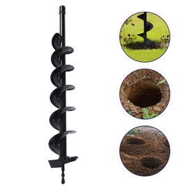 DYRABREST Auger Drill Bit 4''Garden Plant Flower Bulb Auger Spiral Hole Drill for Post Holes Replacement Earth Digger Planting Drill