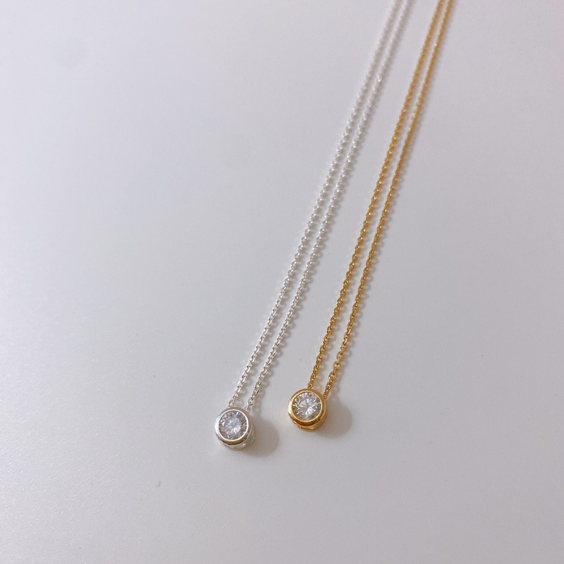 14k necklace cubic chain women's silver necklace 41cm silver /