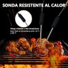 Inalámbrico Termómetro Carne, Termómetro Digital Cocina con 4 Sondas,Meat Thermometer