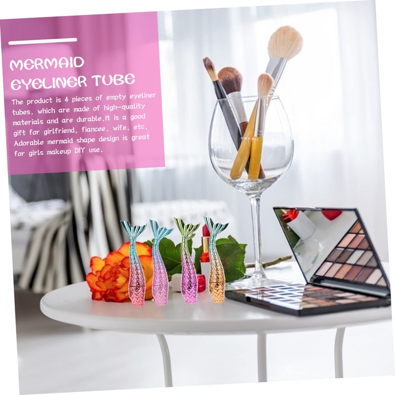 OHPHCALL 4pcs Creative Diy Eyeliner Tube Lip Gloss Tubes Lipstick