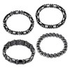 THUNARAZ 4Pcs Hematite Bracelet for Men Women Bangle Bracelet Magnetic