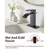 Midanya Bathroom Faucet with Waterfall Spout, Single Hole or 3-Hole