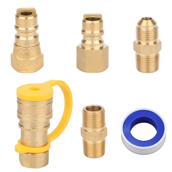 Natural Gas Fast Connect Fittings Set, 3/8 Inch Natural Gas