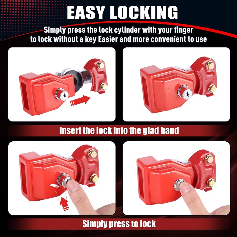 NAKANEKO Glad Hand Lock Heavy Duty Aluminum Without Keyed Alike